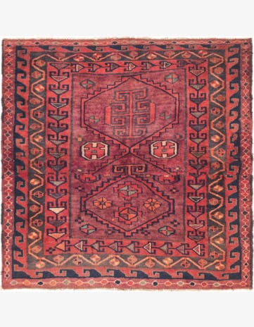 4' 7 x 4' 7 Shiraz Wool Square Rug