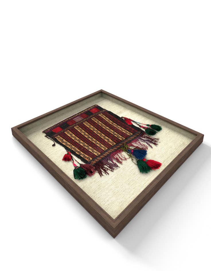 Detail image of 1' 8 x 2' 4 Textile Wall Art Square Rug