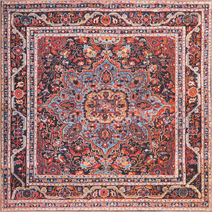Detail image of 7' 6 x 7' 6 Washable Timeless Square Rug