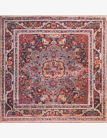 7' 6 x 7' 6 Washable Timeless Square Rug