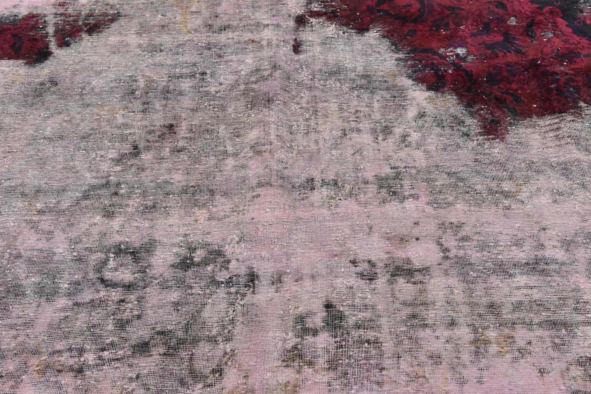 6' 8 x 6' 10 Hand Knotted Ultra Vintage Persian Wool Square Rug