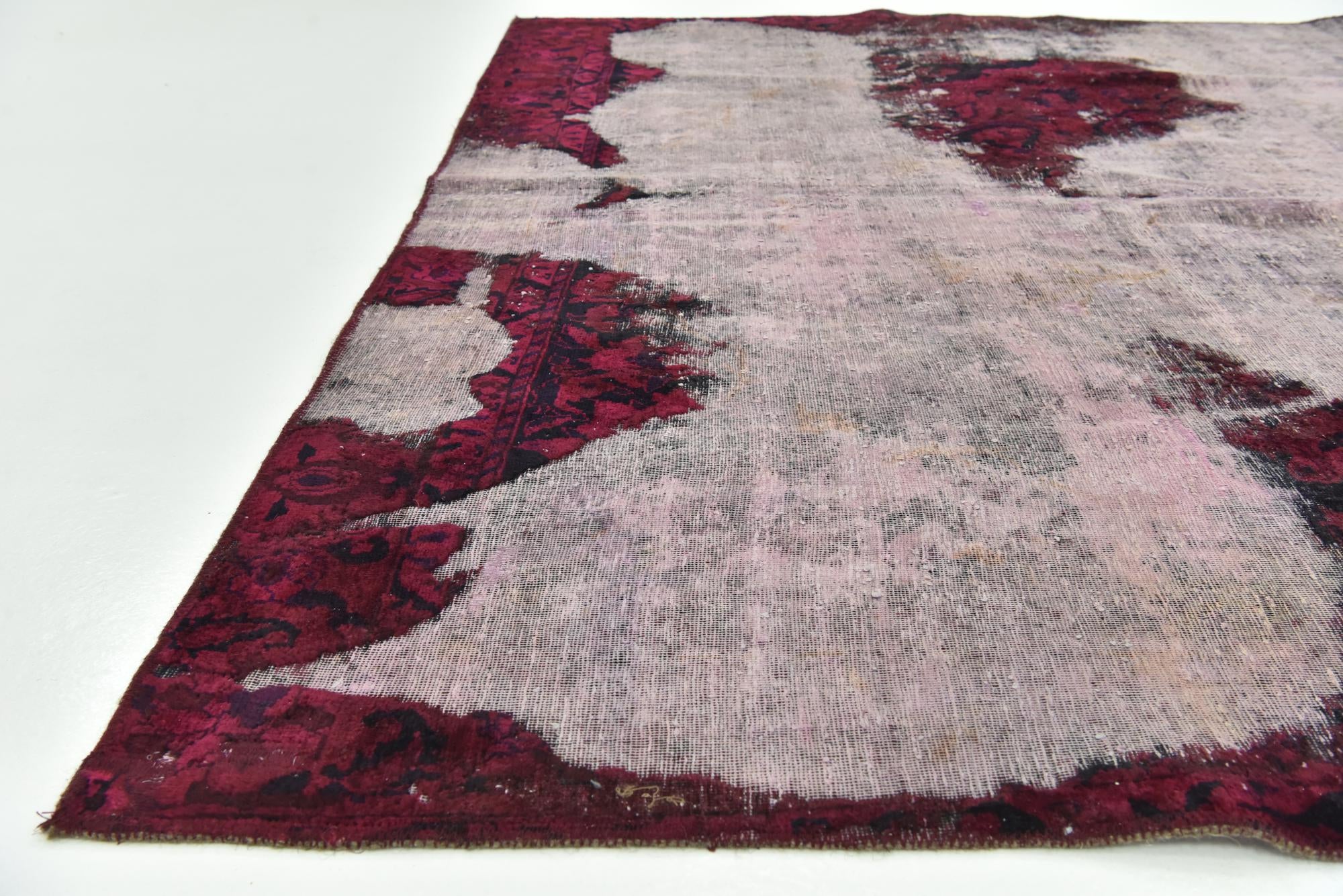 6' 8 x 6' 10 Hand Knotted Ultra Vintage Persian Wool Square Rug