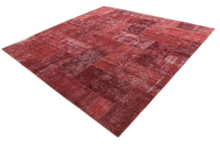 Detail image of 9' 10 x 10' Hand Knotted Ultra Vintage Persian Wool Square Rug