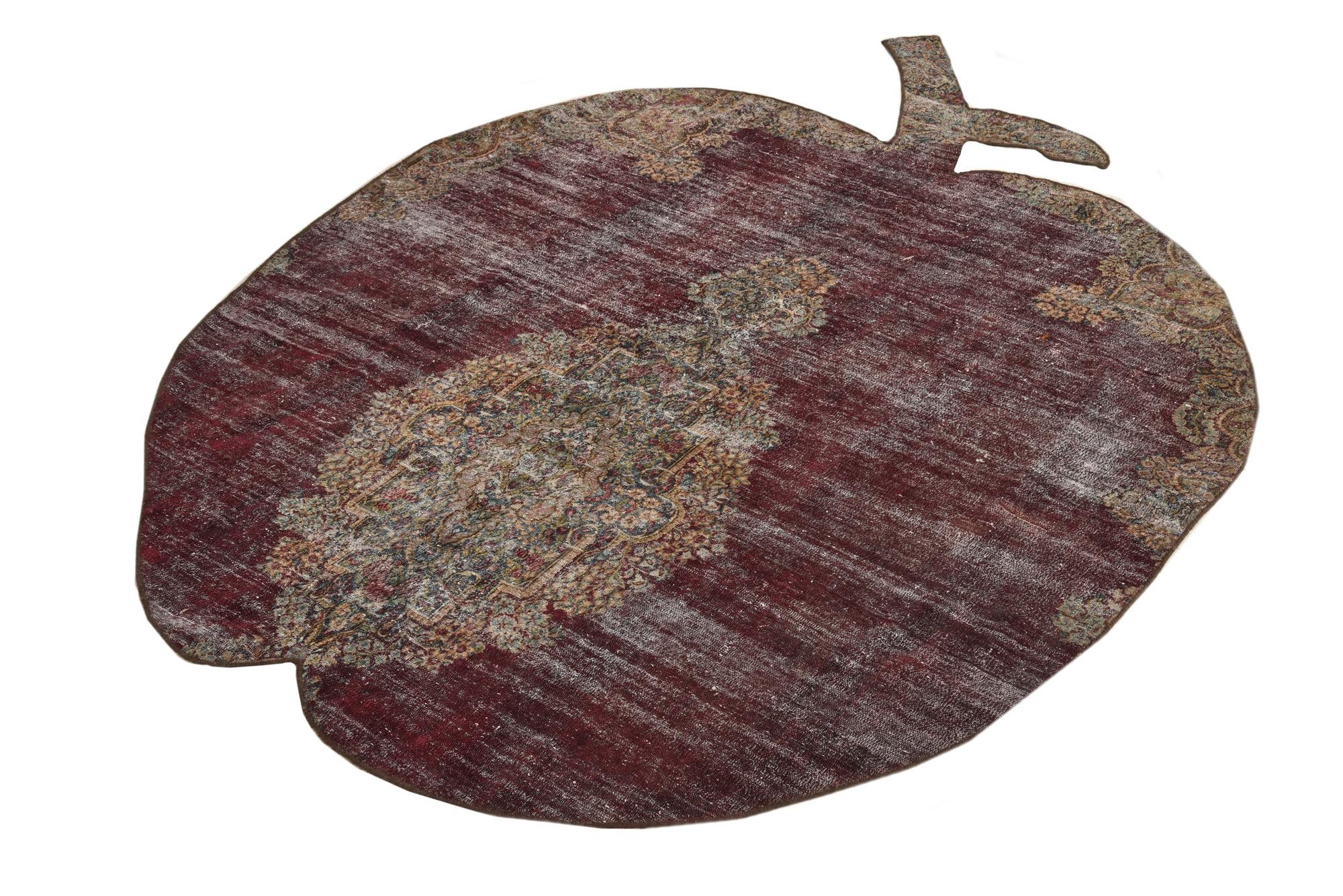 6' x 7' Hand Knotted Ultra Vintage Persian Wool Square Rug