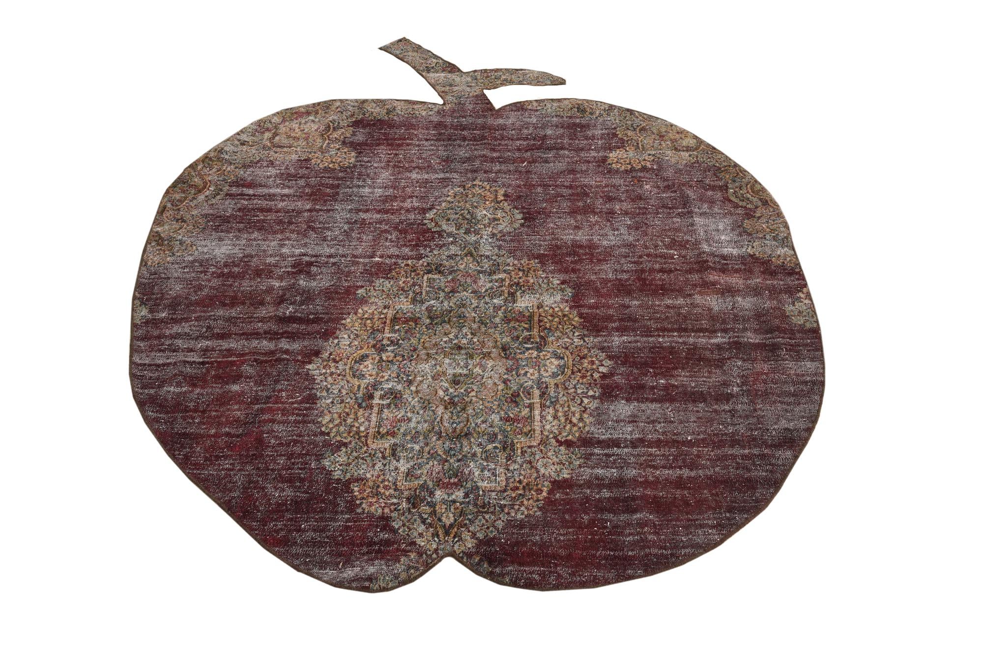 6' x 7' Hand Knotted Ultra Vintage Persian Wool Square Rug