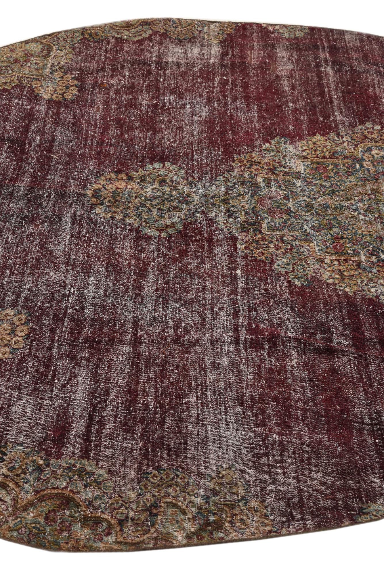 6' x 7' Hand Knotted Ultra Vintage Persian Wool Square Rug