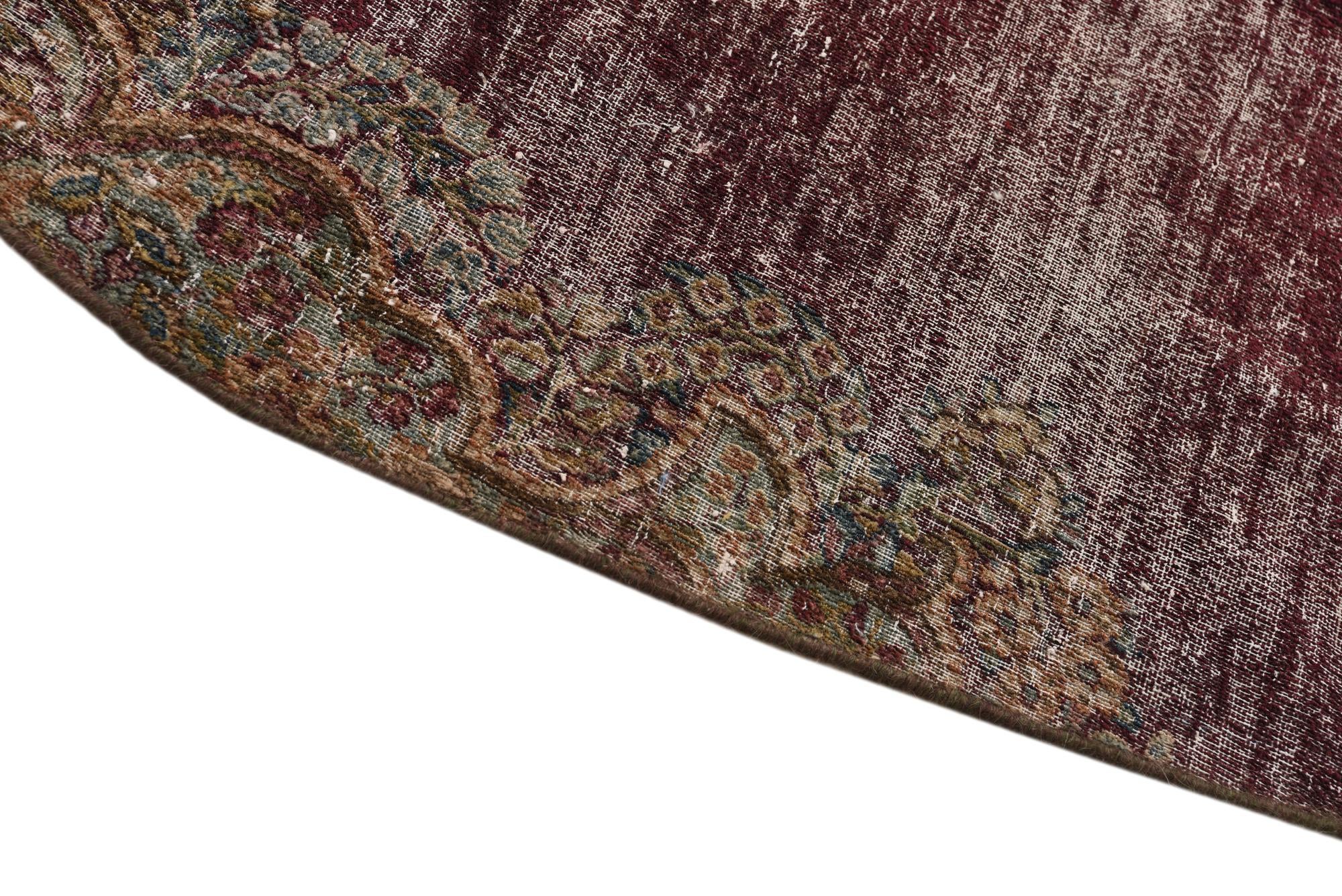 6' x 7' Hand Knotted Ultra Vintage Persian Wool Square Rug