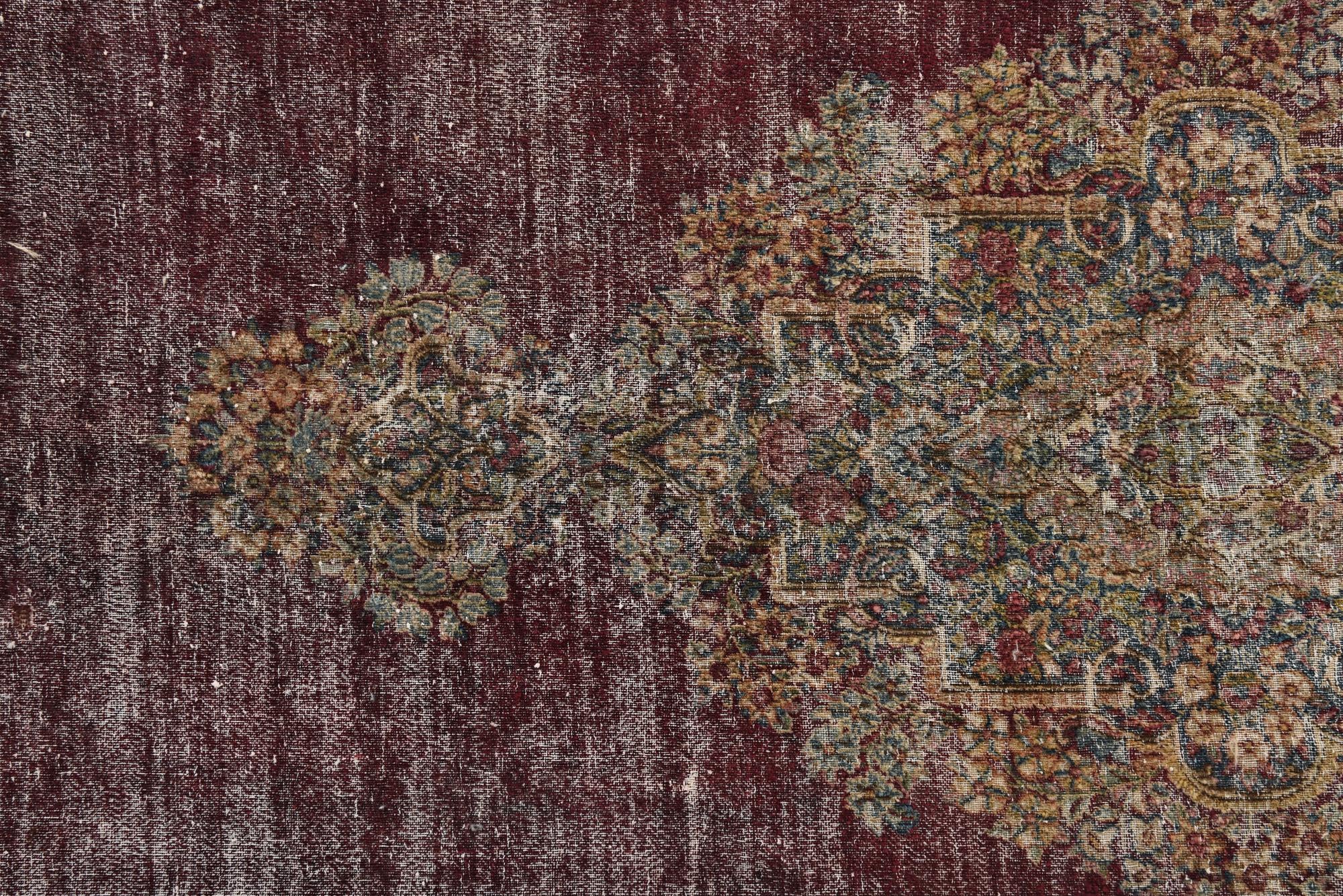 6' x 7' Hand Knotted Ultra Vintage Persian Wool Square Rug