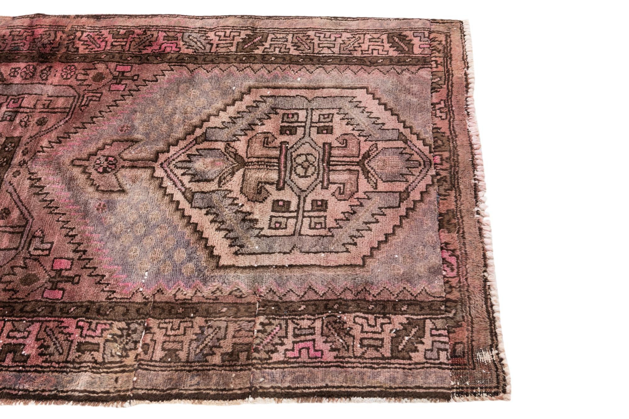 3' 10 x 4' 6 Hand Knotted Ultra Vintage Persian Wool Square Rug
