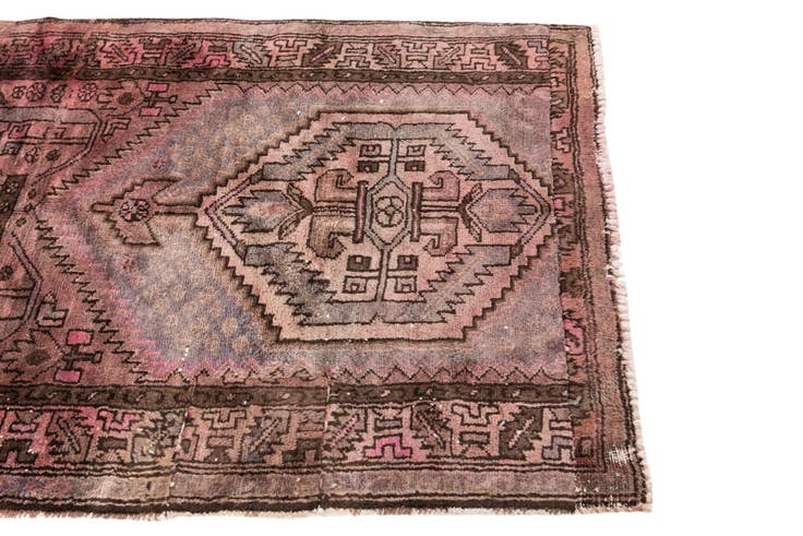 Detail image of 3' 10 x 4' 6 Hand Knotted Ultra Vintage Persian Wool Square Rug