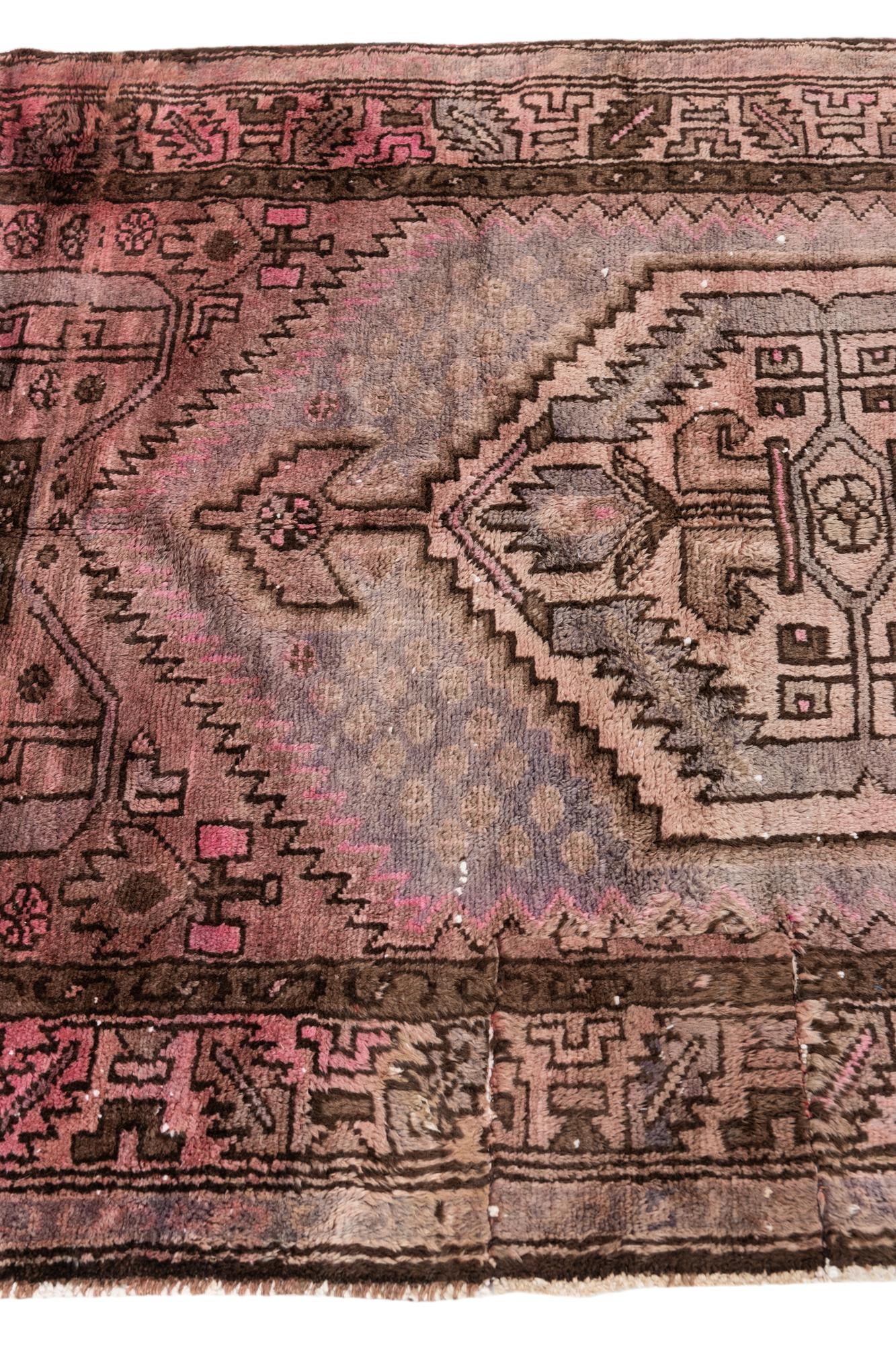 3' 10 x 4' 6 Hand Knotted Ultra Vintage Persian Wool Square Rug