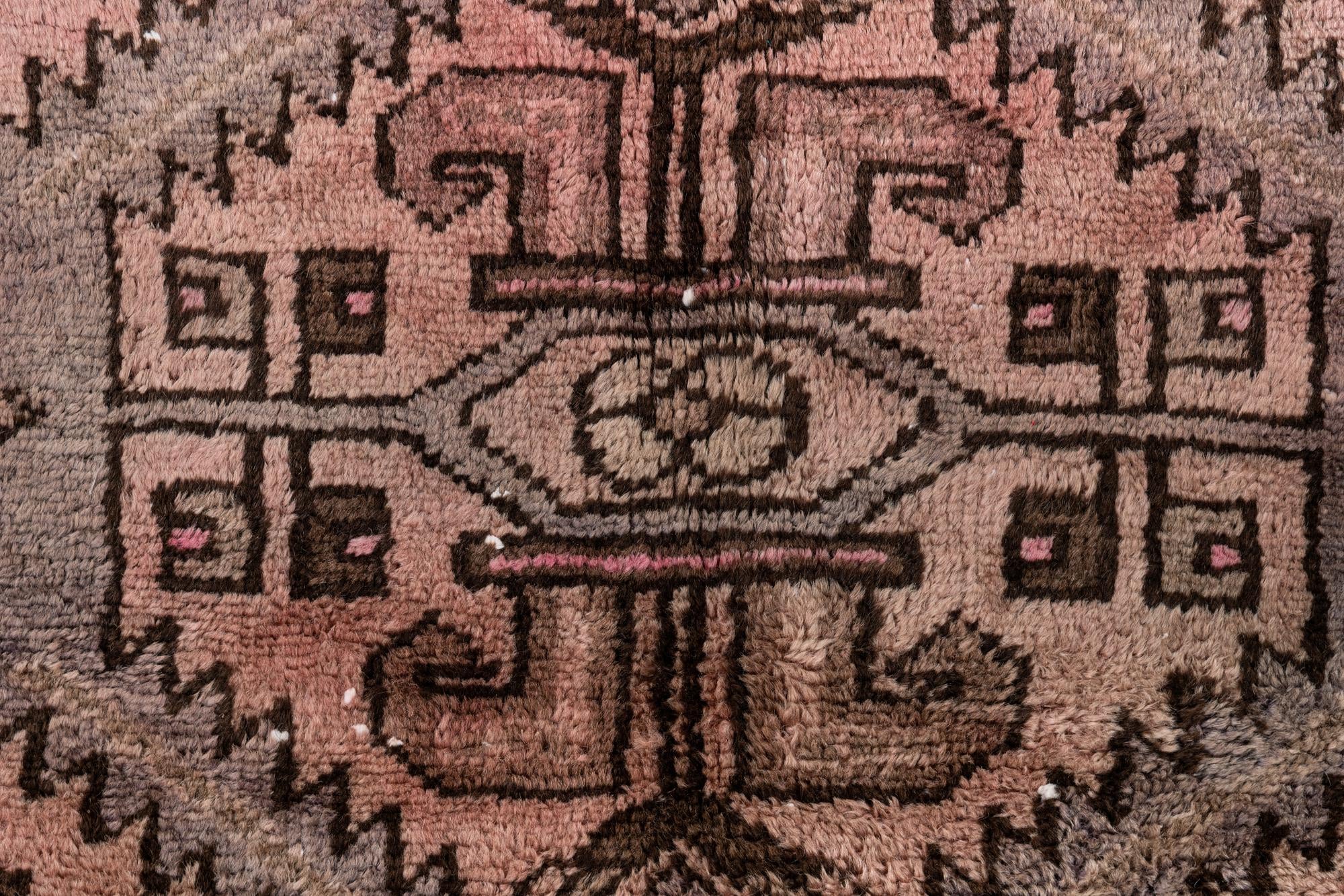 3' 10 x 4' 6 Hand Knotted Ultra Vintage Persian Wool Square Rug