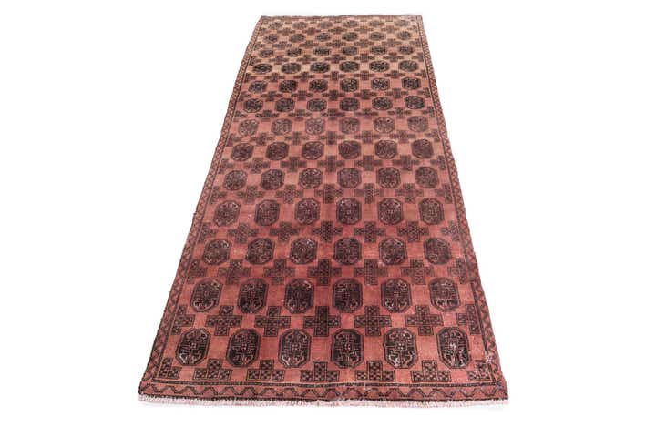 3' 7 x 8' 6 Hand Knotted Ultra Vintage Persian Wool Square Rug