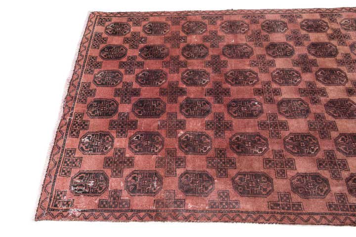 3' 7 x 8' 6 Hand Knotted Ultra Vintage Persian Wool Square Rug