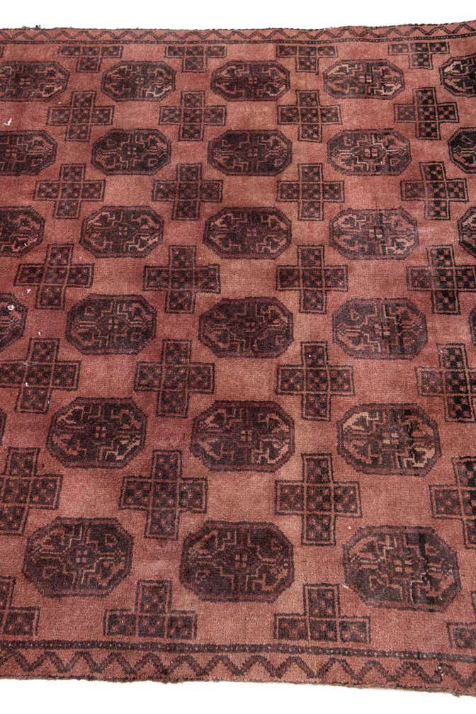 3' 7 x 8' 6 Hand Knotted Ultra Vintage Persian Wool Square Rug