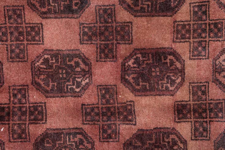 Detail image of 3' 7 x 8' 6 Hand Knotted Ultra Vintage Persian Wool Square Rug