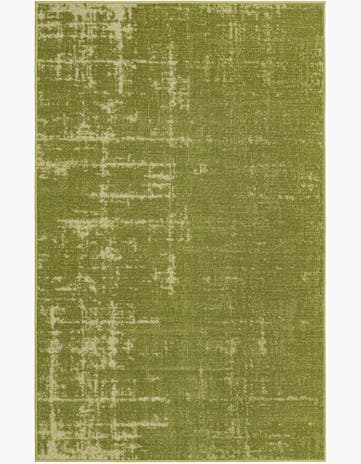 3' 3 x 5' 3 Byron · Abstract rug, green and ivory