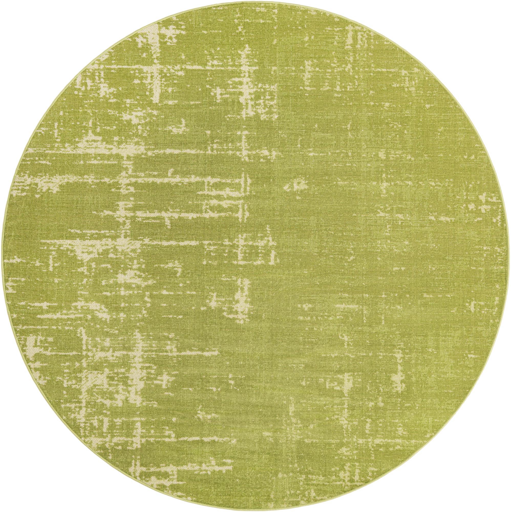 Byron · Abstract rug, green and ivory