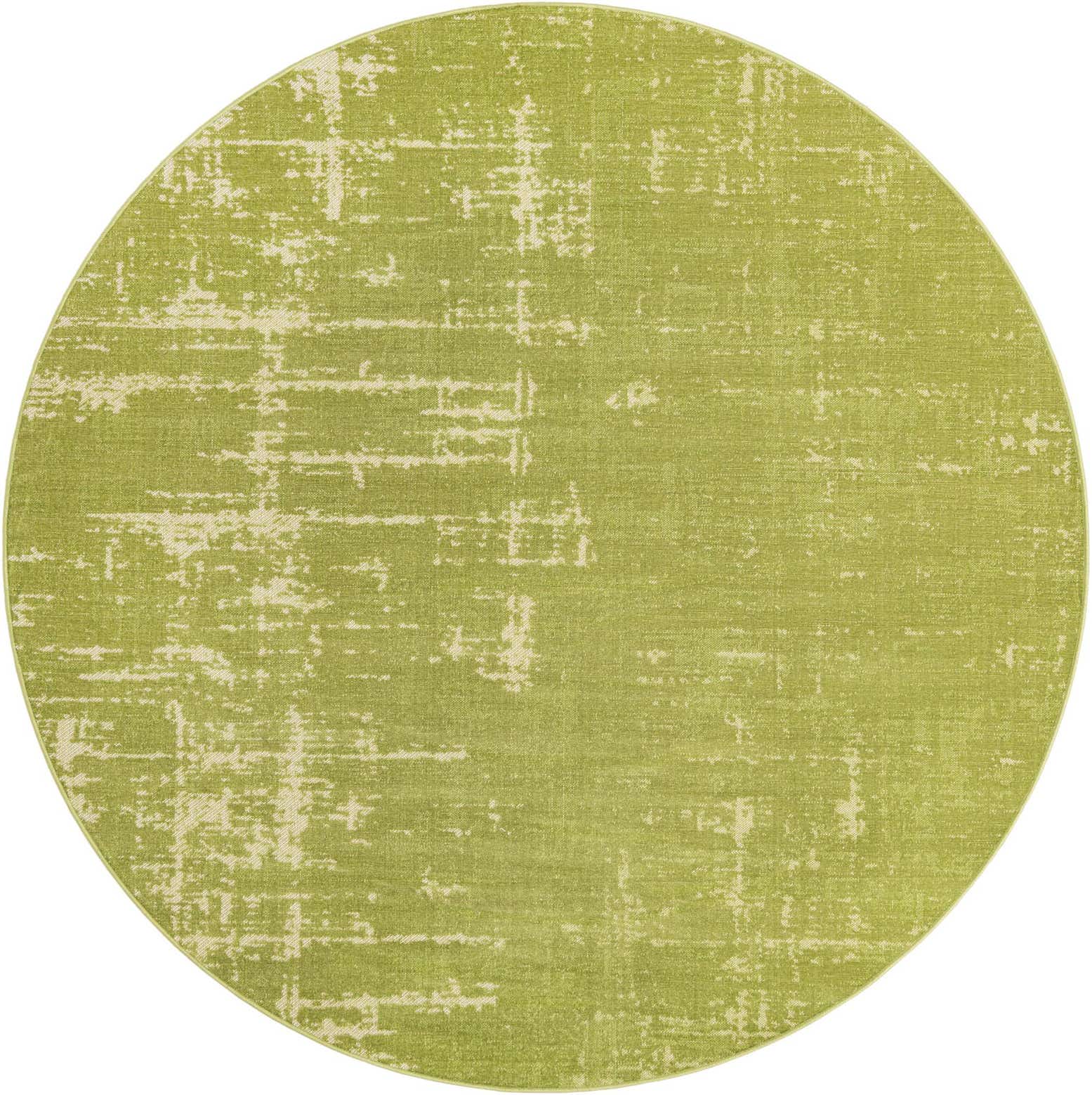 7' 10 x 7' 10 Byron · Abstract rug, green and ivory