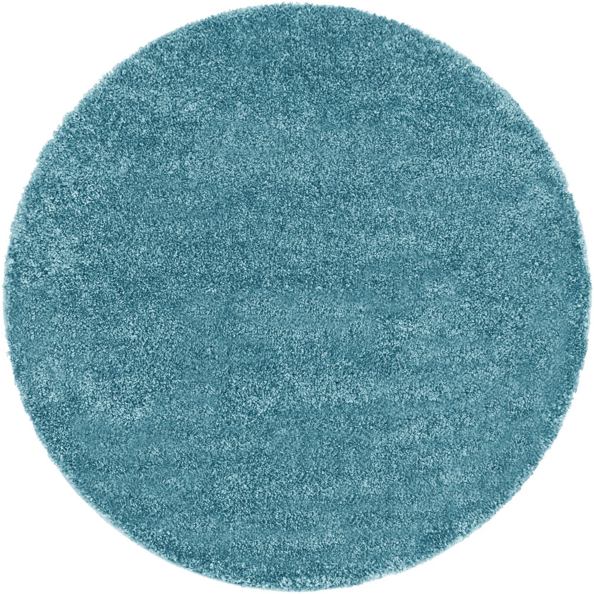 5' x 5' Calvert · Solid Shag Rug, turquoise