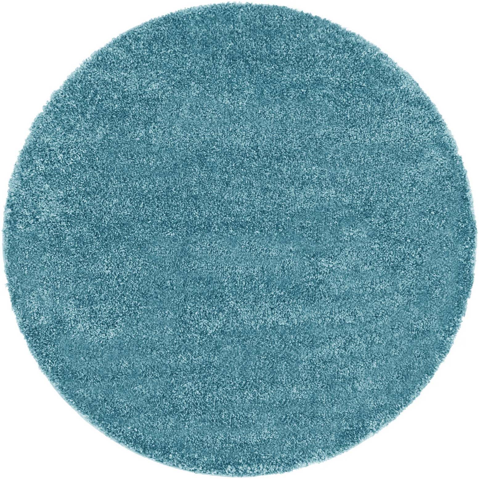 5' x 5' Calvert · Solid Shag Rug, turquoise