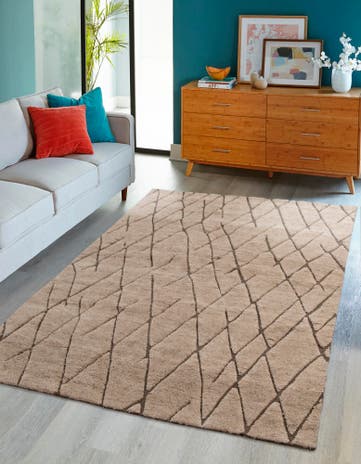Camel Brown Atlas Moroccan Wool Rug