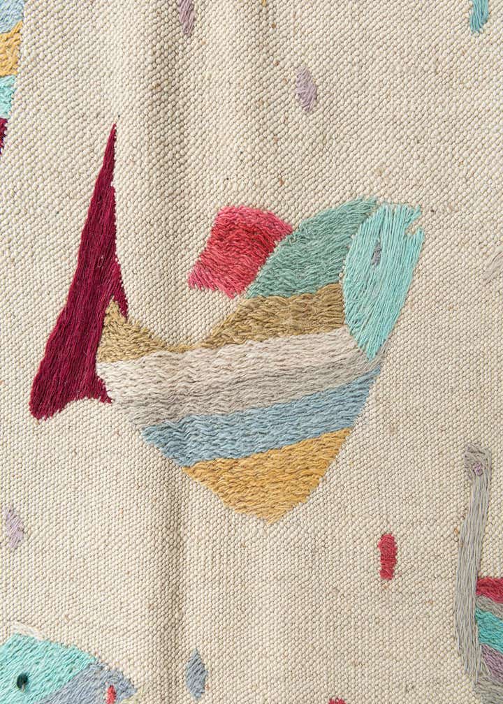 4' 2 x 6' Hand Woven Kilim Suzani Wool Rug