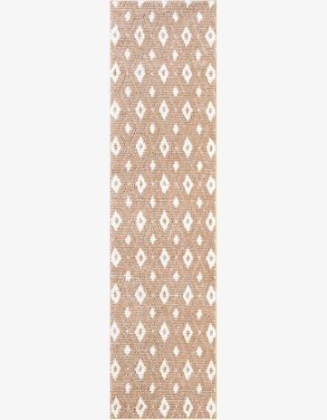 Caramel and Ivory Sepia Runner Rug