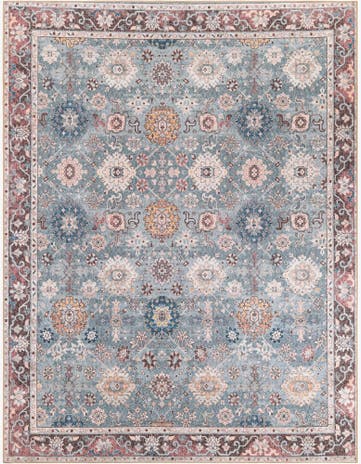 Carden · Border Washable Rug, green