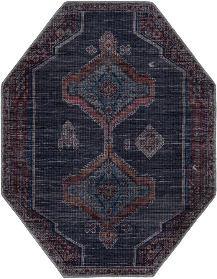Detail image of 5' 3 x 5' 3 Washable Sisu Octagon Rug