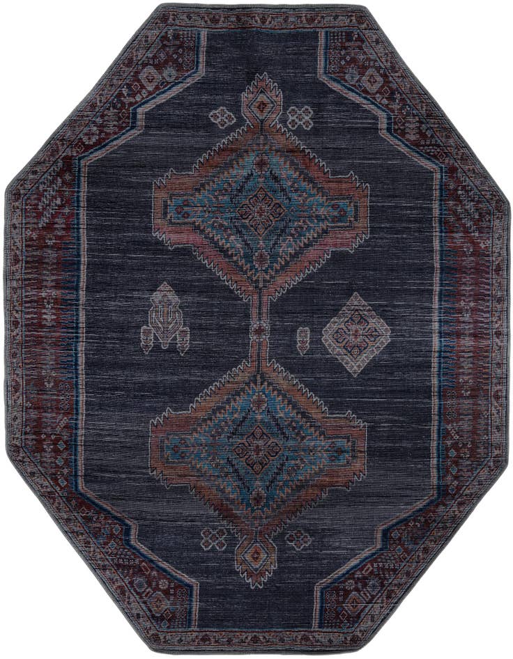 Detail image of 7' 10 x 7' 10 Washable Sisu Octagon Rug