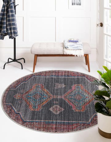 5' 3 x 5' 3 Washable Sisu Round Rug