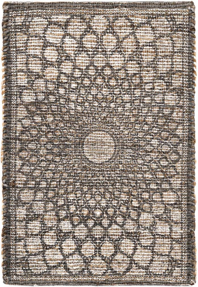60cm x 95cm Handgewebt Chenille Jute Teppich