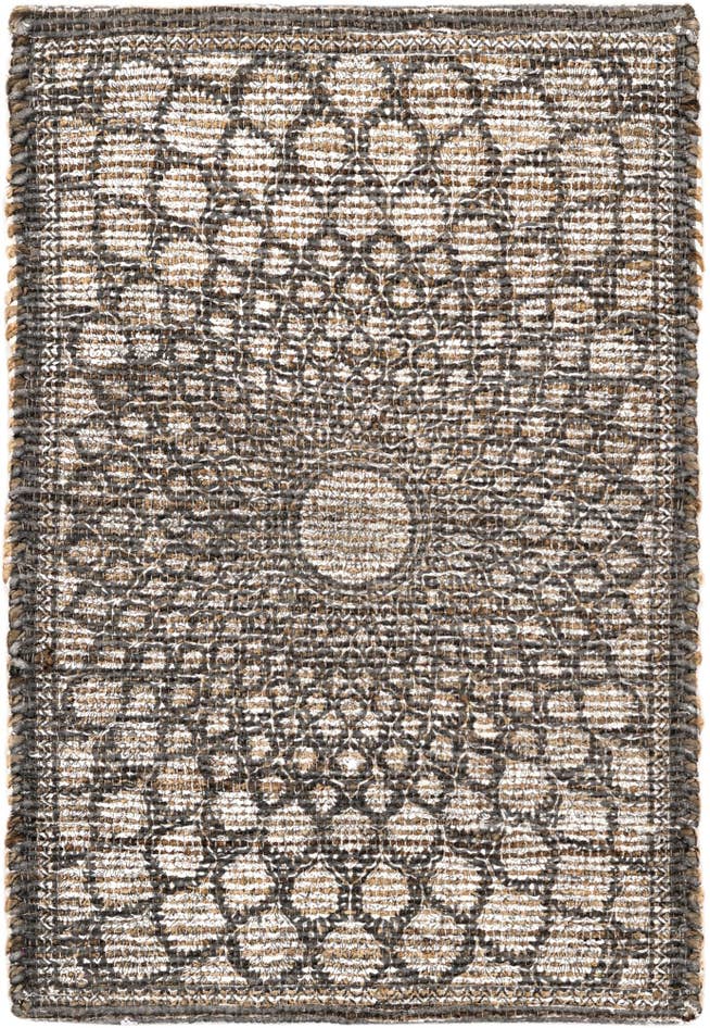 Detailansicht von 60cm x 95cm Handgewebt Chenille Jute Teppich