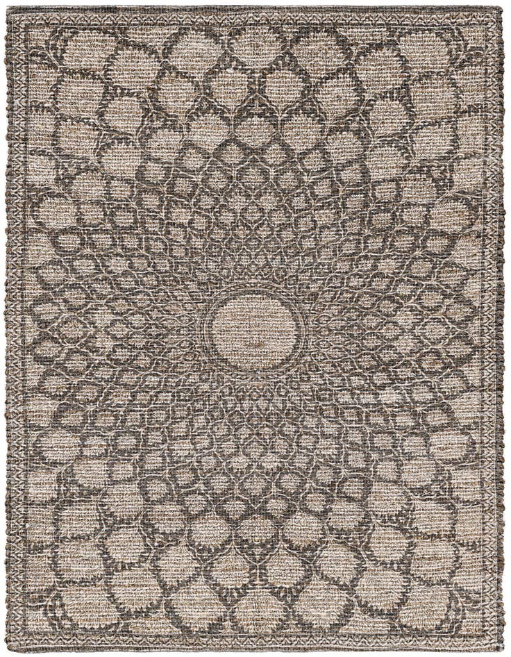 Detail image of 4' 1 x 6' 1 Hand Woven Chenille Jute Rug
