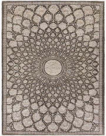 Charcoal and Ivory Chenille Jute Rug