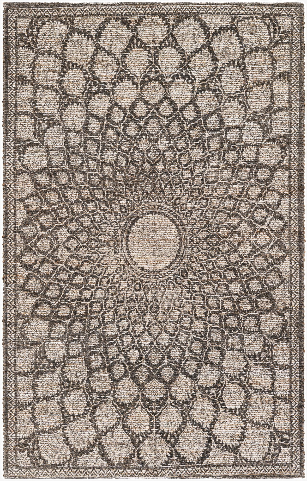 5' 1 x 8' Chenille Jute Rug