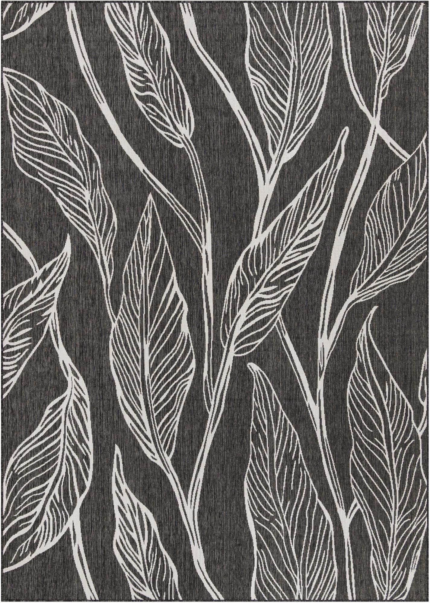 7' 10 x 11' Easy-Clean Botanical Indoor / Outdoor Rug