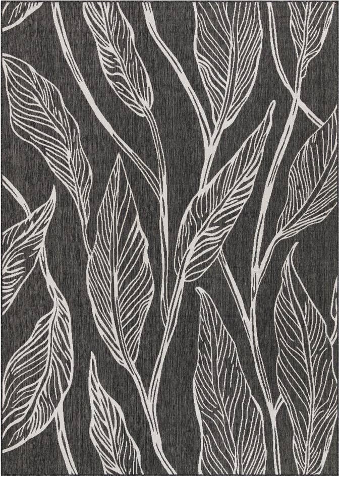 Detail image of 7' 10 x 11' Easy-Clean Botanical Indoor / Outdoor Rug