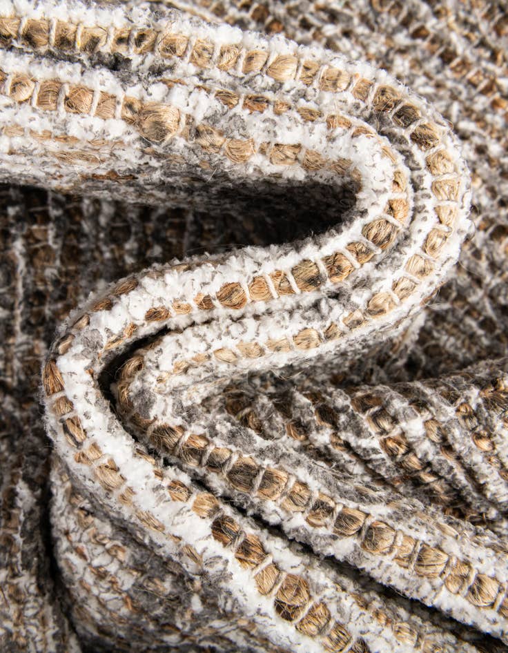 Detail image of 2' 2 x 6' 1  Hand Woven Chenille Jute Runner Rug