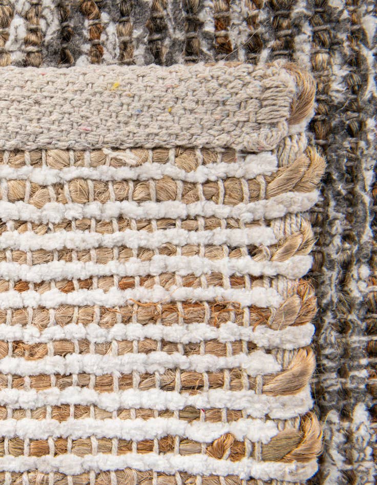 Detail image of 2' 2 x 6' 1  Hand Woven Chenille Jute Runner Rug