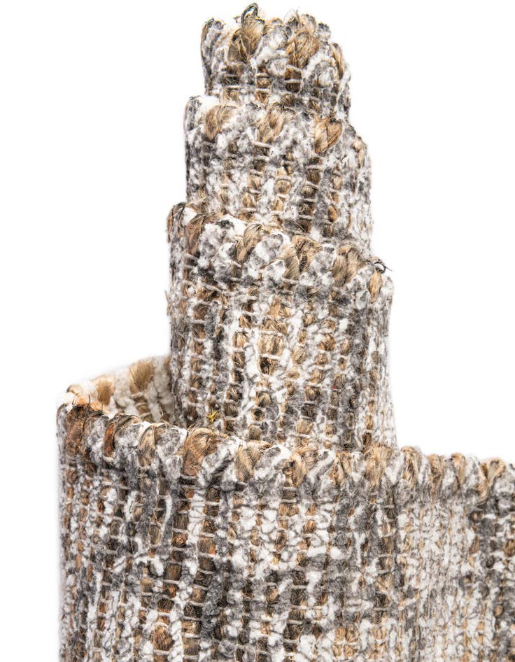 Detail image of 2' 2 x 6' 1  Hand Woven Chenille Jute Runner Rug