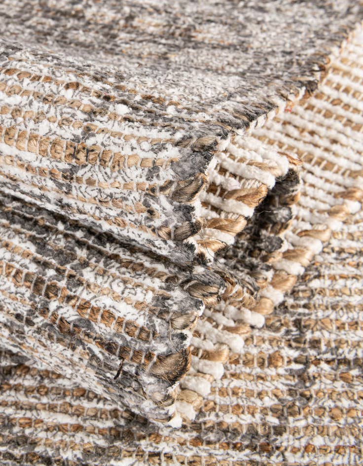 Detail image of 2' 2 x 6' 1  Hand Woven Chenille Jute Runner Rug