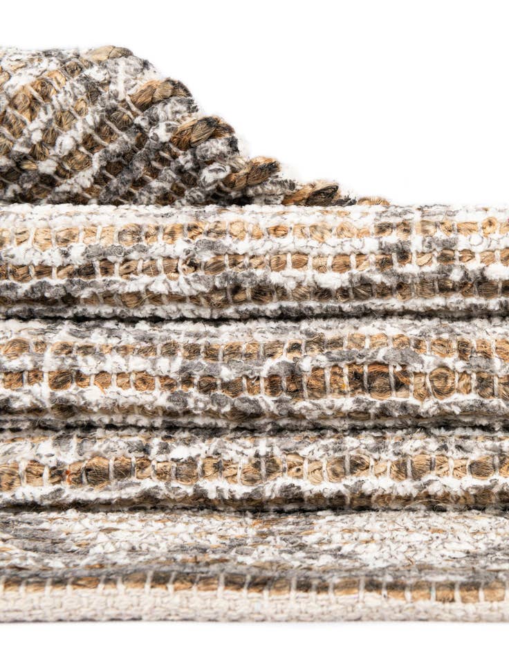 Detail image of 2' 2 x 6' 1  Hand Woven Chenille Jute Runner Rug