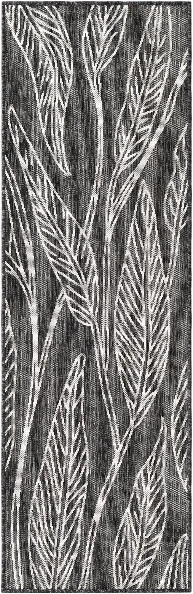 2' x 6' Easy-Clean Botanical Indoor / Outdoor Runner Rug
