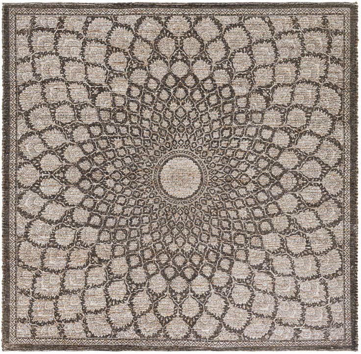 Detail image of 7' 10 x 7' 10 Chenille Jute Square Rug