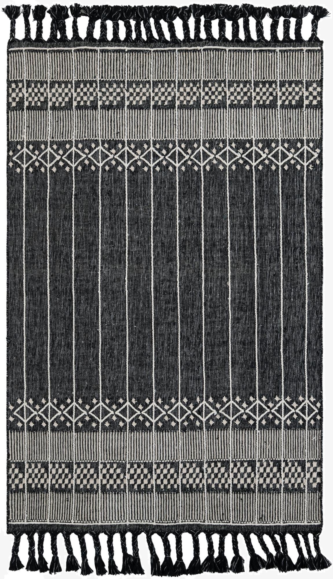 5' 1 x 8'  Washable Eco Bohemian Indoor / Outdoor Rug