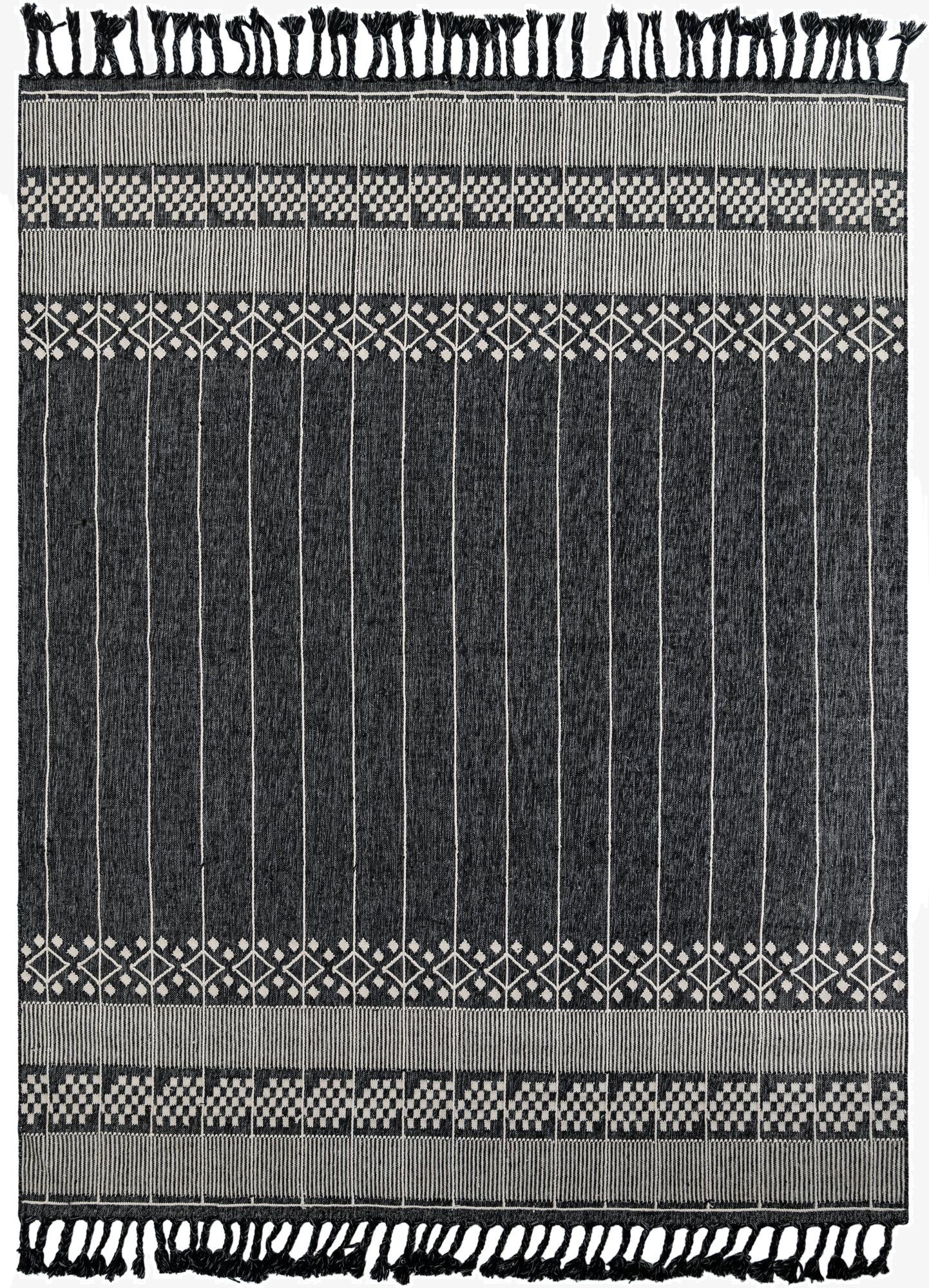 9' x 12'  Washable Eco Bohemian Indoor / Outdoor Rug