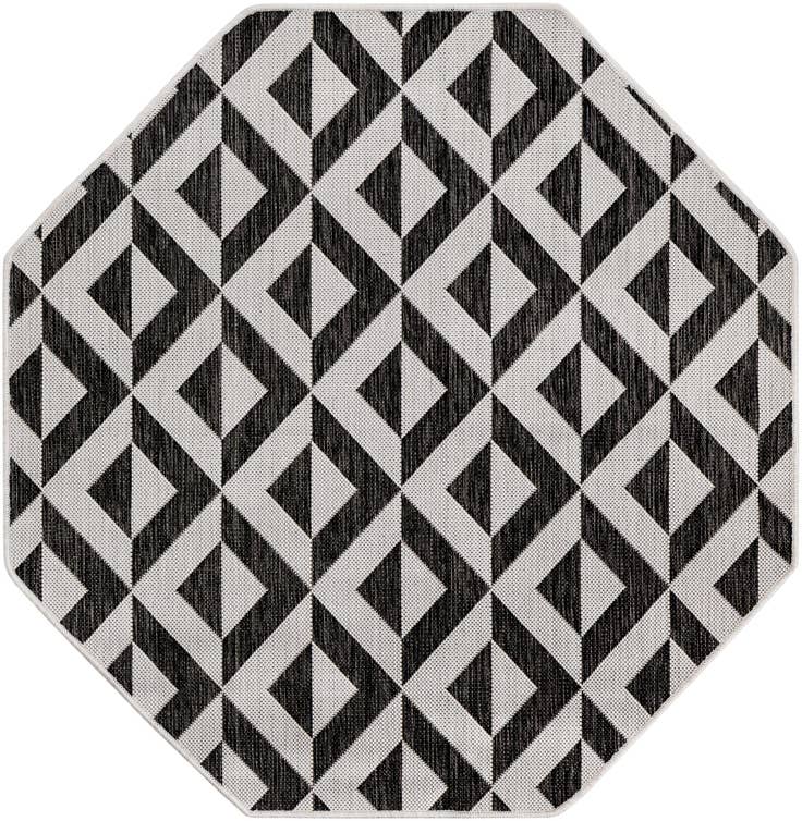Detail image of 4' 1 x 4' 1 Easy-Clean Jill Zarin Indoor / Outdoor Octagon Rug