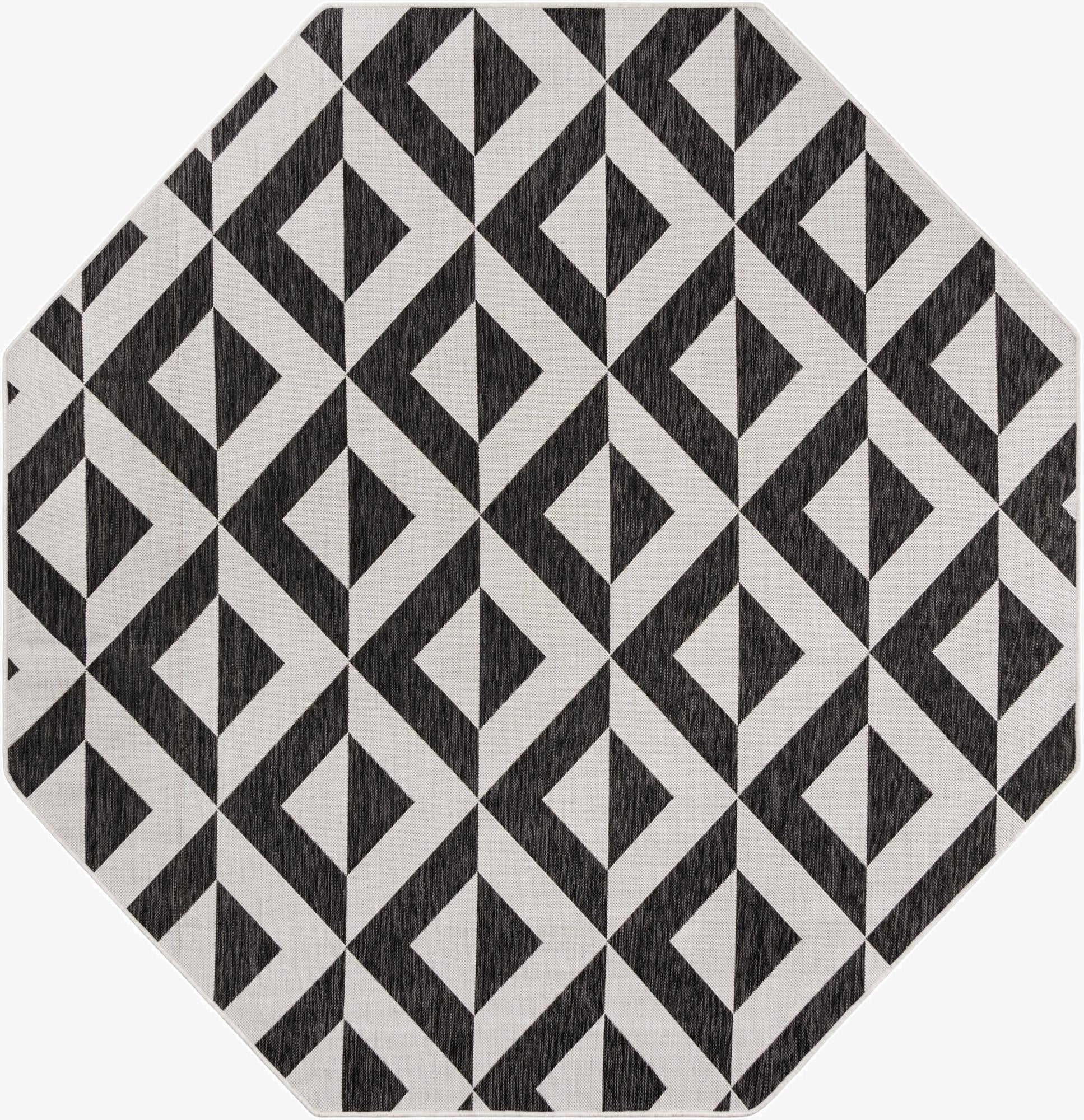 7' 10 x 7' 10  Washable Jill Zarin Napa Indoor / Outdoor Octagon Rug